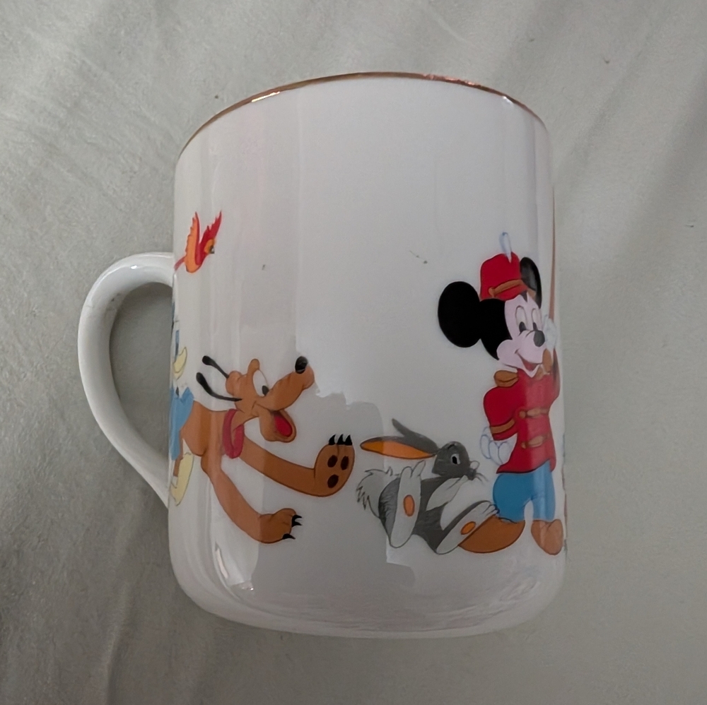 Disney Coffee Mug Mickey Donald Goofy Dumbo Pinocchio 3" Japan